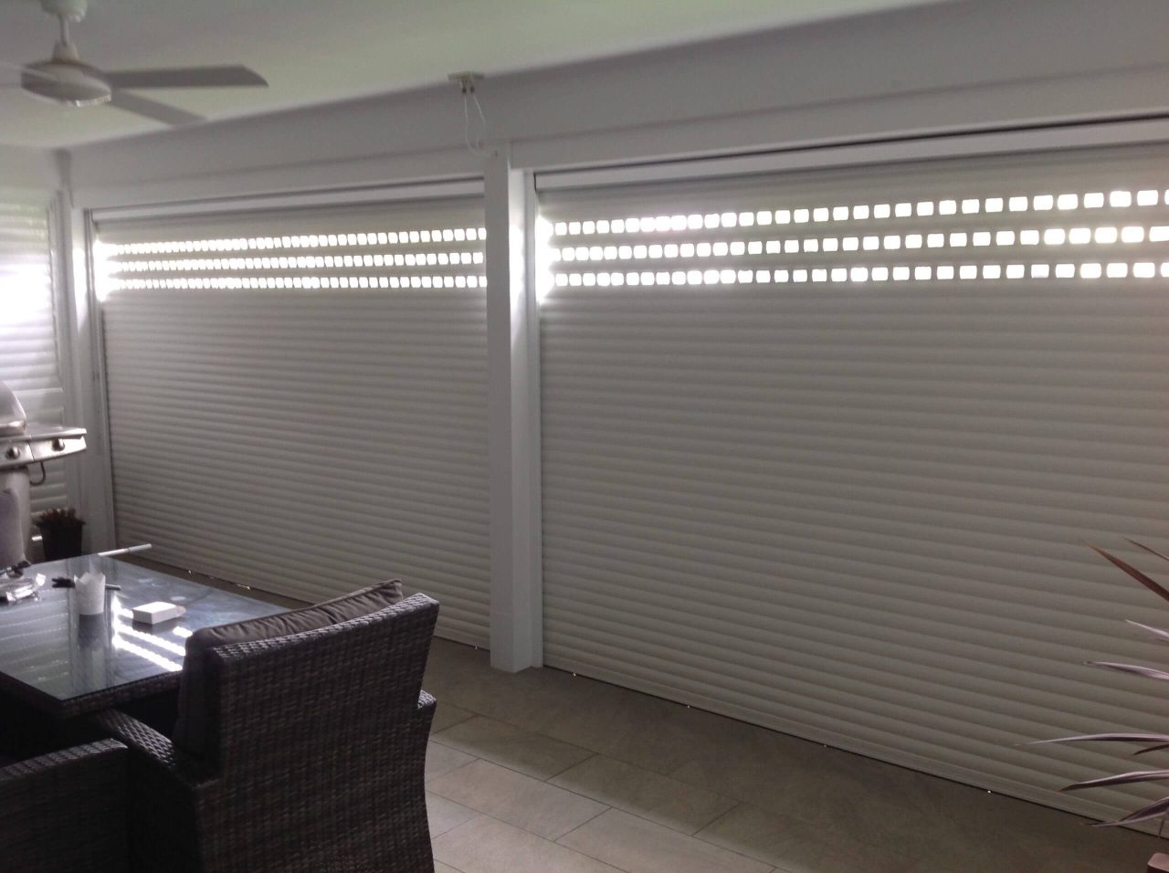 Outdoor Shutters For Decks Patio with Perspex Slats scaled