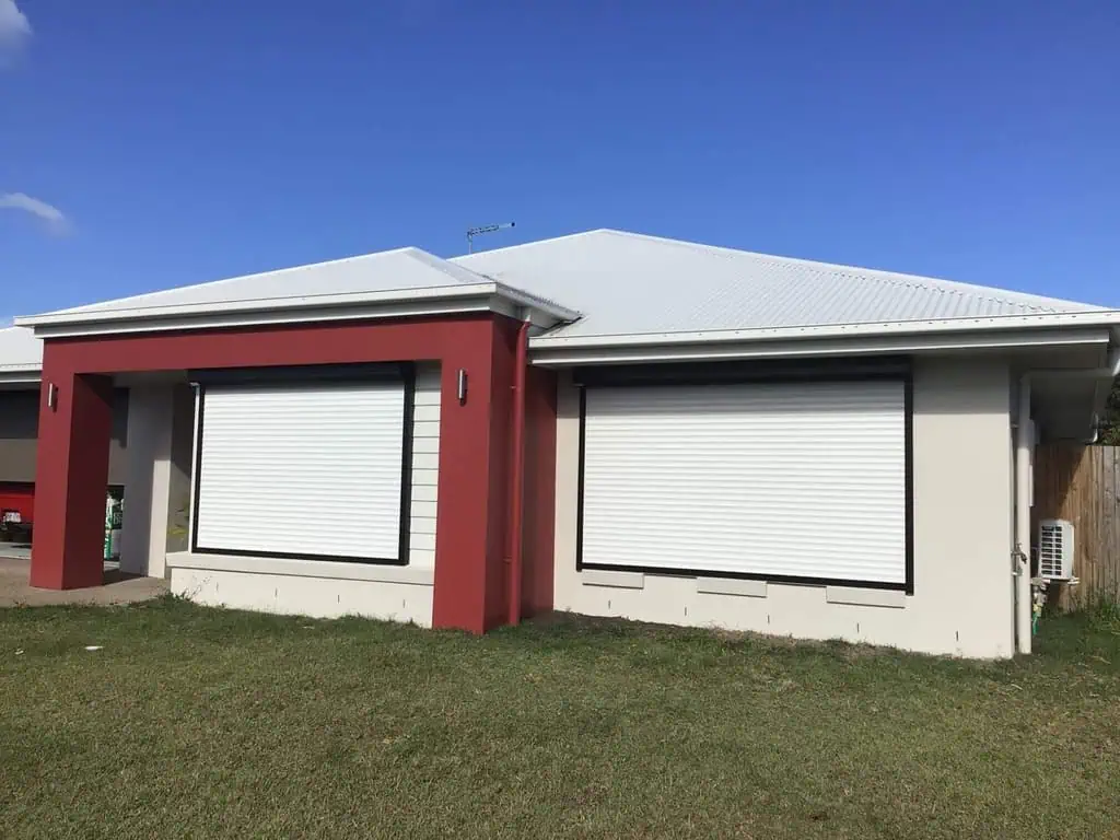 window roller shutters protecting a home